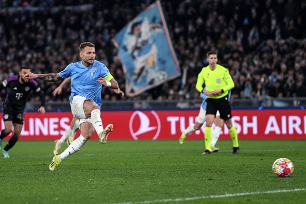 Db Roma 14 02 2024 - Champions League Lazio-Bayern Monaco foto Daniele Buffa Image nella foto: gol Ciro Immobile 