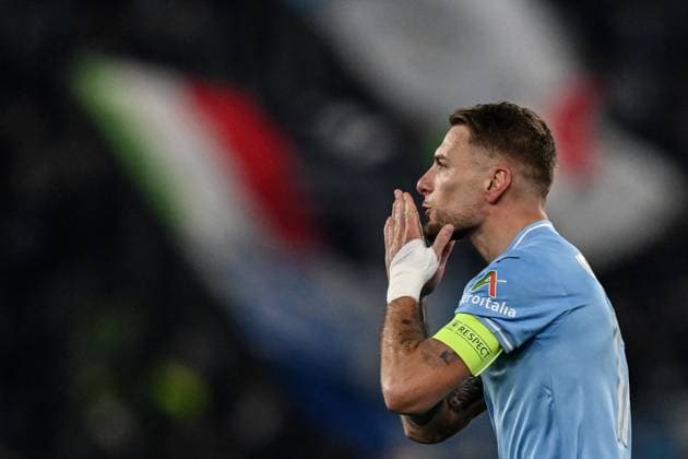 Db Roma 14 02 2024 - Champions League Lazio-Bayern Monaco foto Daniele Buffa Image Nella foto: esultanza gol Ciro Immobile 