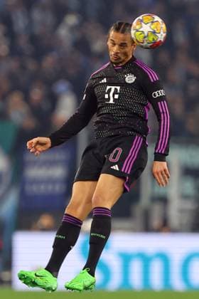 UEFA Champions League football match - SS Lazio vs Bayern Munich Rome, Italy 14.2.2024 : Leroy Sane of Bayern Munchen in action during the Uefa Champions League 2023-2024, round of 16 football match SS Lazio vs FC Bayern Mucnhen at Olympic Stadium in Rome. Rome Italy  Copyright: xIPAxSport ABACAx