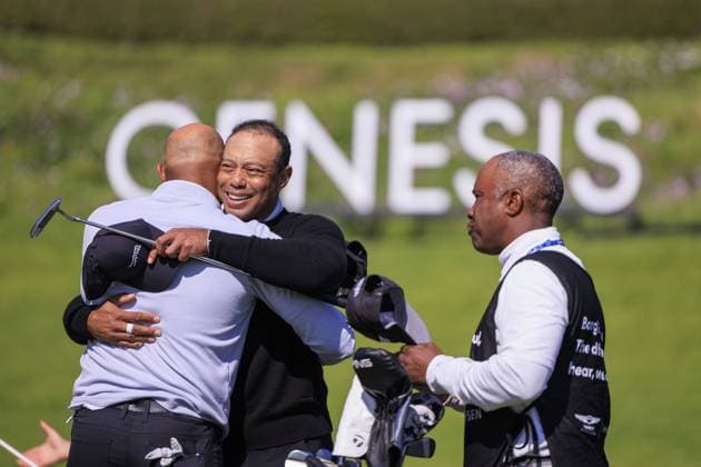 February 14, 2024, Pacific Palisades, California, USA: Tiger Woods at the 2024 Genesis Invitational Pro-Am on Wednesday February 14, 2024 at the Riviera Country Club in Pacific Palisades, California. JAVIER ROJAS PI Pacific Palisades U.S - ZUMAp124 20240214_zaa_p124_025 Copyright: xJavierxRojasx