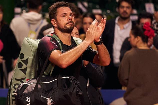 Stan Wawrinka of Switzerland salutes the Buenos Aires audience celebrates his loss to Nicolas Jarry of Chile of the second round match of the IEB+ Argentina Open 2024 at Buenos Aires Lawn Tennis Club on February 14, 2024 in Buenos Aires, Argentina. (Photo by Camilla Stolen Imago) Buenos Aires Argentina Copyright: xCamillaxStolenx L1740607 2
