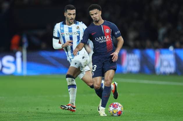 Paris Saint-Germain v Real Sociedad: Round of 16 First Leg - UEFA Champions League 2023 24 Sebastien Muylaert MAXPPP - Paris 14 02 2024 Warren Zaire Emery of PSG during the UEFA Champions League 2023 24 round of 16 first leg match between Paris Saint-Germain and Real Sociedad at Parc des Princes in Paris, France. 14.02.2024 Paris France  Copyright: xMAXPPPxSébastienxMuylaertx LTG202402155203 LTG202402155203
