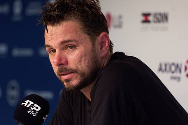 Stan Wawrinka of Switzerland rat the press conference, PK, Pressekonferenz after his loss to Nicolas Jarry of Chile of the second round match of the IEB+ Argentina Open 2024 at Buenos Aires Lawn Tennis Club on February 14, 2024 in Buenos Aires, Argentina. (Photo by Camilla Stolen Imago) Buenos Aires Argentina Copyright: xCamillaxStolenx L1740665
