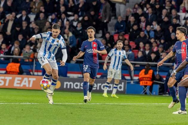 14-02-2024 PSG - Real Sociedad Denis TRASFI MAXPPP - (C) Denis TRASFI MAXPPP - à Boulogne-Billancourt au Parc des Princes le 14-02-2024 - UEFA Ligue des champions, Ligue des Champions, Champion s league, Huitième de finale : Paris Saint Germain - Real Sociedad - André Silva  Copyright: xMAXPPPxDenisxTRASFIx DTR202402145100 DTR202402145100