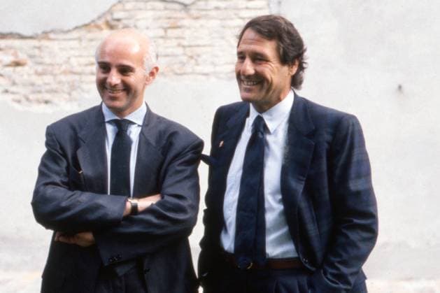 RECORD DATE NOT STATED ARRIGO SACCHI, Milan, GIOVANNI GALEONE, Pescara, Serie A, 1988-89, Primo piano, Head shot SERIE A 1988-89 MILAN