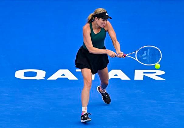 Qatar TotalEnergies Open - Day 5 Danielle Collins is in action during her quarter-final match against Anastasia Pavlyuchenkova at the WTA, Tennis Damen 1000-Qatar TotalEnergies Open tennis tournament at the Khalifa International Tennis Complex in Doha, Qatar, on February 15, 2024. DOHA Qatar  Copyright: xNoushadxThekkayilx originalFilename:varittyakkal-qatartot240215_np6UC.jpg