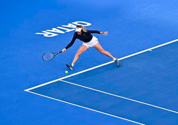 Qatar TotalEnergies Open - Day 5 Anastasia Pavlyuchenkova is playing in her quarter-final match against Danielle Collins of the US at the WTA, Tennis Damen 1000-Qatar TotalEnergies Open tennis tournament at the Khalifa International Tennis Complex in Doha, Qatar, on February 15, 2024. DOHA Qatar  Copyright: xNoushadxThekkayilx originalFilename:varittyakkal-qatartot240215_npCCu.jpg