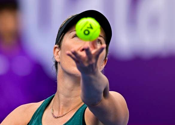 Qatar TotalEnergies Open - Day 5 Danielle Collins is in action during her quarter-final match against Anastasia Pavlyuchenkova at the WTA, Tennis Damen 1000-Qatar TotalEnergies Open tennis tournament at the Khalifa International Tennis Complex in Doha, Qatar, on February 15, 2024. DOHA Qatar  Copyright: xNoushadxThekkayilx originalFilename:varittyakkal-qatartot240215_nph6Y.jpg