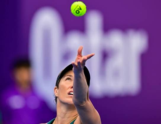 Qatar TotalEnergies Open - Day 5 Danielle Collins is in action during her quarter-final match against Anastasia Pavlyuchenkova at the WTA, Tennis Damen 1000-Qatar TotalEnergies Open tennis tournament at the Khalifa International Tennis Complex in Doha, Qatar, on February 15, 2024. DOHA Qatar  Copyright: xNoushadxThekkayilx originalFilename:varittyakkal-qatartot240215_npV1V.jpg