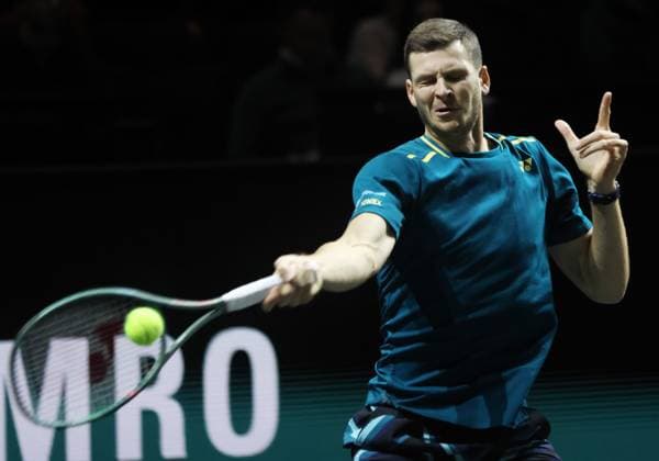 Rotterdam - Tennis Rotterdam, ABN AMRO Open, Poland s Hubert Hurkacz, February 15, 2024. Photo Felice Calabro Editorial Usage Only  Copyright: xFelicexCalabrÃ²x xIPAx 0413768827st
