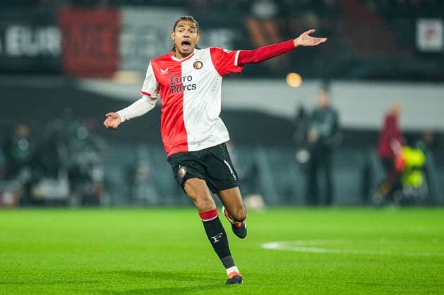 UEFA Europa League: Feyenoord v AS Roma Rotterdam - Calvin Stengs of Feyenoord during the 1st leg of the UEFA Europa League Knockout Round Play-offs between Feyenoord v AS Roma at Stadion Feijenoord De Kuip on 15 February 2024 in Rotterdam, The Netherlands. Copyright: xYannickxVerhoevenx