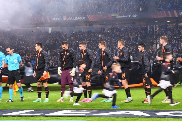HAMBURG, GERMANY - 15 FEBRUARY, 2024: The match of UEFA Europa League play-off round FC Shakhtar Donetsk v Olympique de Marseille at Volksparkstadion  Copyright: xVITALIIxKLIUIEVx