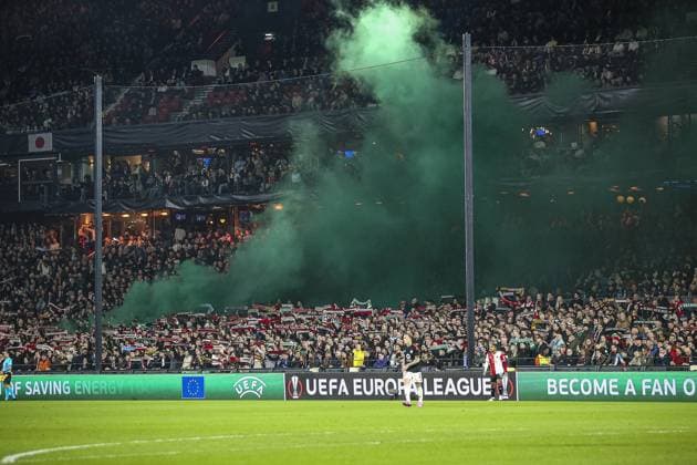 ROTTERDAM, 15-2-2024, Stadium de Kuip, 2023 2024, UEFA Europa League, intermediate round, Feyenoord - AS Roma, Stadium overview. Feyenoord - Roma  x24269395x Copyright: