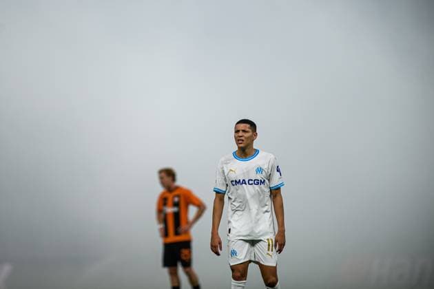 HAMBURG, GERMANY - 15 FEBRUARY, 2024: The match of UEFA Europa League play-off round FC Shakhtar Donetsk v Olympique de Marseille at Volksparkstadion  Copyright: xVITALIIxKLIUIEVx