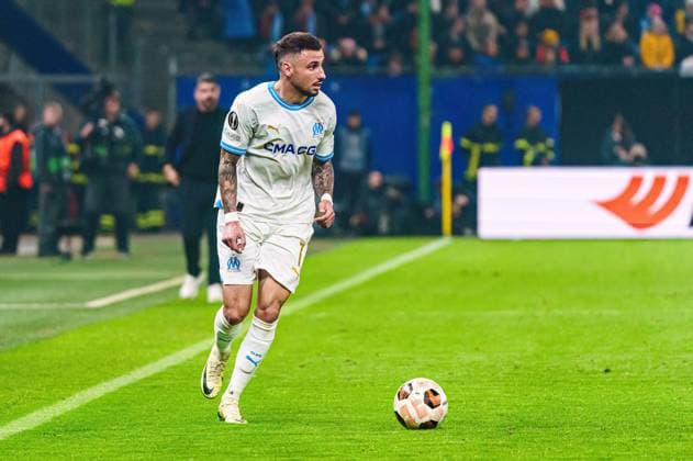 Jonathan Clauss Olympique de Marseille, 07 GER, Shakhtar Donetsk vs Olympique de Marseille, Football, Europa League, Play offs, 2023 2024 season, 15 02 2024 GER, Shakhtar Donetsk vs Olympique de Marseille, Football, Europa League, Play offs, 2023 2024 season, 15 02 2024 Hamburg Copyright: xEibner-Pressefoto MarcelxvonxFehrnx EP_MFN