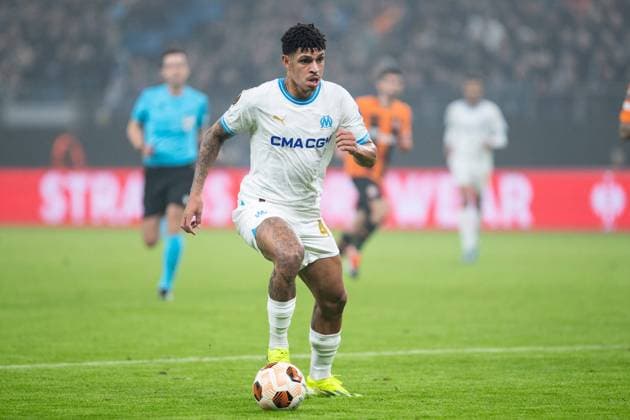 UEFA Europa League 2023 24 Shakhtar Olympique Marseille 15 02 2024 Luis Henrique Tomaz De Lima Olympique Marseille, 44 UEFA Europa League 2023 24 Shakhtar Olympique Marseille Hamburg, Volksparkstadion, 15 02 2024 Copyright: xBEAUTIFULxSPORTS Buriakovx