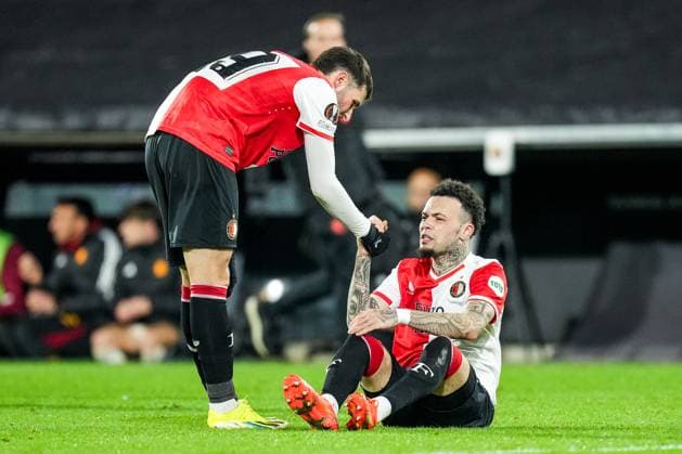 UEFA Europa League: Feyenoord v AS Roma Rotterdam - Quilindschy Hartman of Feyenoord during the 1st leg of the UEFA Europa League Knockout Round Play-offs between Feyenoord v AS Roma at Stadion Feijenoord De Kuip on 15 February 2024 in Rotterdam, The Netherlands. Copyright: xYannickxVerhoevenx