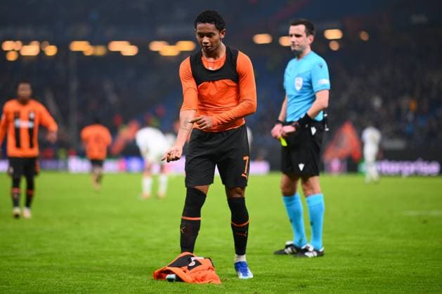 HAMBURG, GERMANY - 15 FEBRUARY,2024: Eguinaldo, The match of UEFA Europa League play-off round FC Shakhtar Donetsk v Olympique de Marseille at Volksparkstadion  Copyright: xVitaliixKliuievx