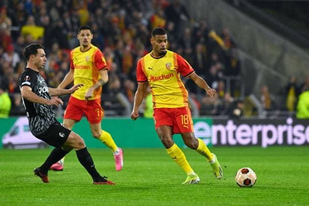 Andy DIOUF ( 18 - Lens ) during the UEFA Europa League match between Racing Club Lens and SC Freiburg at Stade Felix Bollaert on February 15, 2024 in Lens, France. ( Photo by federico pestellini panoramic ) - FOOTBALL : Lens vs Fribourg - Europa League - 15 02 2024 FedericoPestellini Panoramic 