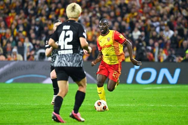 Massadio HAIDARA ( 21 - Lens ) during the UEFA Europa League match between Racing Club Lens and SC Freiburg at Stade Felix Bollaert on February 15, 2024 in Lens, France. ( Photo by federico pestellini panoramic ) - FOOTBALL : Lens vs Fribourg - Europa League - 15 02 2024 FedericoPestellini Panoramic 