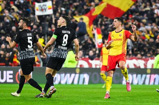 Florian SOTOCA ( 7 - Lens ) during the UEFA Europa League match between Racing Club Lens and SC Freiburg at Stade Felix Bollaert on February 15, 2024 in Lens, France. ( Photo by federico pestellini panoramic ) - FOOTBALL : Lens vs Fribourg - Europa League - 15 02 2024 FedericoPestellini Panoramic 