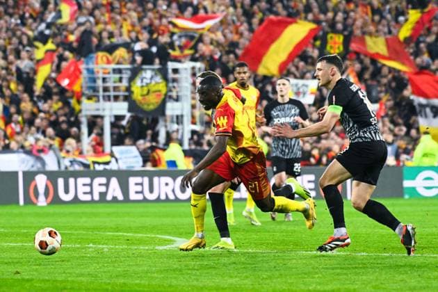 Massadio HAIDARA ( 21 - Lens ) during the UEFA Europa League match between Racing Club Lens and SC Freiburg at Stade Felix Bollaert on February 15, 2024 in Lens, France. ( Photo by federico pestellini panoramic ) - FOOTBALL : Lens vs Fribourg - Europa League - 15 02 2024 FedericoPestellini Panoramic 