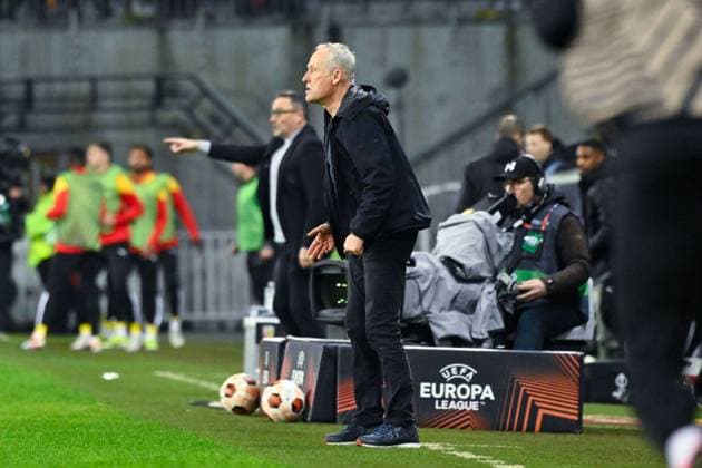 Christian Streich ( coach Fribourg ) during the UEFA Europa League match between Racing Club Lens and SC Freiburg at Stade Felix Bollaert on February 15, 2024 in Lens, France. ( Photo by federico pestellini panoramic ) - FOOTBALL : Lens vs Fribourg - Europa League - 15 02 2024 FedericoPestellini Panoramic 