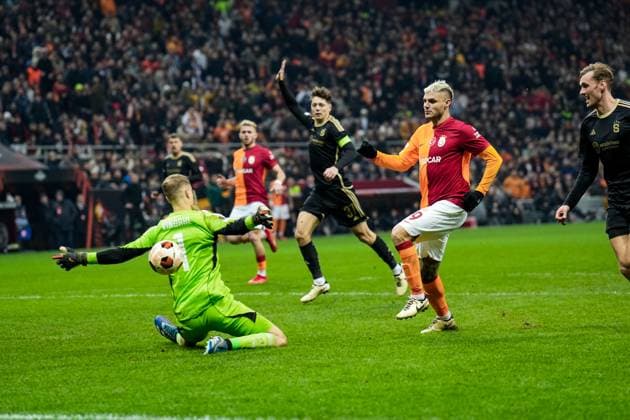 Sport Bilder des Tages 776092860 Mauro Icardi of Galatasaray in action during the match. Galatasaray and Sparta Praha faced each other in the UEFA Europa League, the match took place at Rams Park in Istanbul, Turkey on February 15, 2024 Istanbul Istanbul Turkey Copyright: xYagizxGurtugx