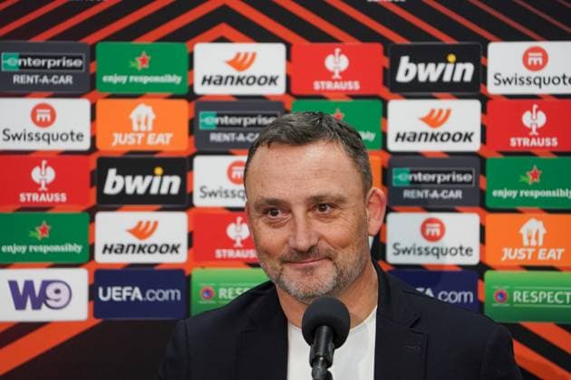 Soccer UEFA Europa League 2023 2024, k o rounds play offs, RC Lens SC Freiburg, Stadium Bollaert Delelis Lens RC Lens Coach Franck Haise Lens Bollaert Delelis Stadium France Copyright: xJoeranxSteinsiekx