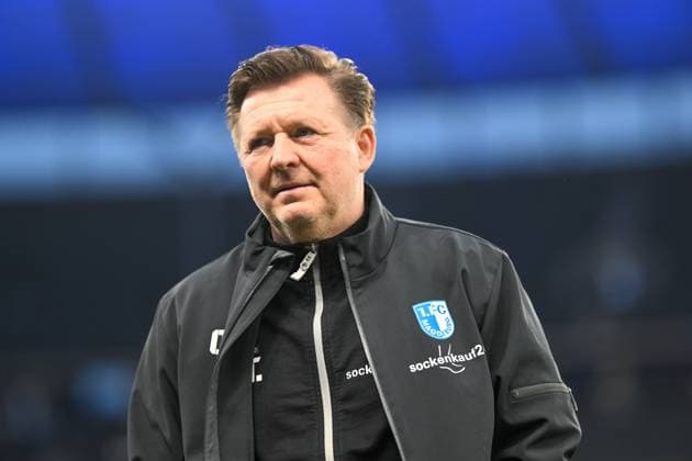 2 Bundesliga Hertha BSC Berlin 1 FC Magdeburg on 16 02 2024 at the Olympiastadion in Berlin Coach Christian Titz FC Magdeburg MT