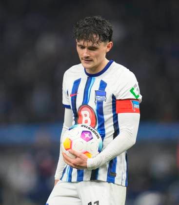 Germany, Berlin, 16 02 2024, Olympic Stadium, Hertha BSC vs 1 FC Magdeburg 2 Bundesliga, Fabian Reese Hertha BSC looks on Berlin Olympic Stadium Berlin Germany eu-images-659