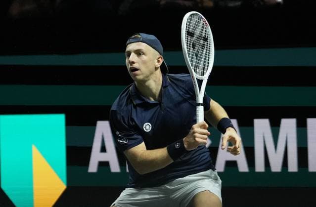 Tallon Griekspoor of NÃ erlandts during the ABN Amro Open 2024, ATP, Tennis Herren 500 tennis tournament on February 16, 2024 in Rotterdam, Netherlands - TENNIS : ABN Amro Open 2024 - Rotterdam - 16 02 2024 LaurentLairys Panoramic 