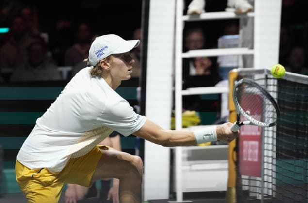TENNIS - ABN AMRO OPEN 2024 Laurent Lairys MAXPPP - Rotterdam 16 02 2024 Emil Ruusuvuori of Finland during the ABN Amro Open 2024, ATP, Tennis Herren 500 tennis tournament on February 16, 2024 in Rotterdam, Netherlands - Photo Laurent Lairys MAXPPP Rotterdam Netherlands  Copyright: xMAXPPPxLaurentxLairysx 8960 LLR20240216940_028