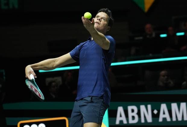 Milos Raonic of Canadaduring the ABN Amro Open 2024, ATP, Tennis Herren 500 tennis tournament on February 16, 2024 in Rotterdam, Netherlands - Photo Laurent Lairys PANORAMIC TENNIS : ABN Amro Open 2024 - Rotterdam - 16 02 2024 LaurentLairys Panoramic 