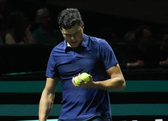 Milos Raonic of Canadaduring the ABN Amro Open 2024, ATP, Tennis Herren 500 tennis tournament on February 16, 2024 in Rotterdam, Netherlands - Photo Laurent Lairys PANORAMIC TENNIS : ABN Amro Open 2024 - Rotterdam - 16 02 2024 LaurentLairys Panoramic 