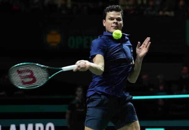 Milos Raonic of Canadaduring the ABN Amro Open 2024, ATP, Tennis Herren 500 tennis tournament on February 16, 2024 in Rotterdam, Netherlands - Photo Laurent Lairys PANORAMIC TENNIS : ABN Amro Open 2024 - Rotterdam - 16 02 2024 LaurentLairys Panoramic 