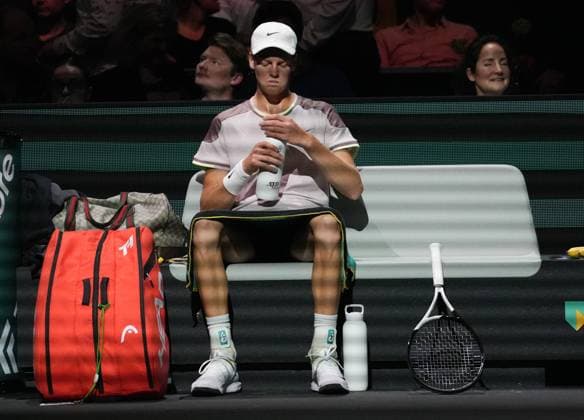 Jannik Sinner of Italy uring the ABN Amro Open 2024, ATP, Tennis Herren 500 tennis tournament on February 16, 2024 in Rotterdam, Netherlands - Photo Laurent Lairys PANORAMIC TENNIS : ABN Amro Open 2024 - Rotterdam - 16 02 2024 LaurentLairys Panoramic 