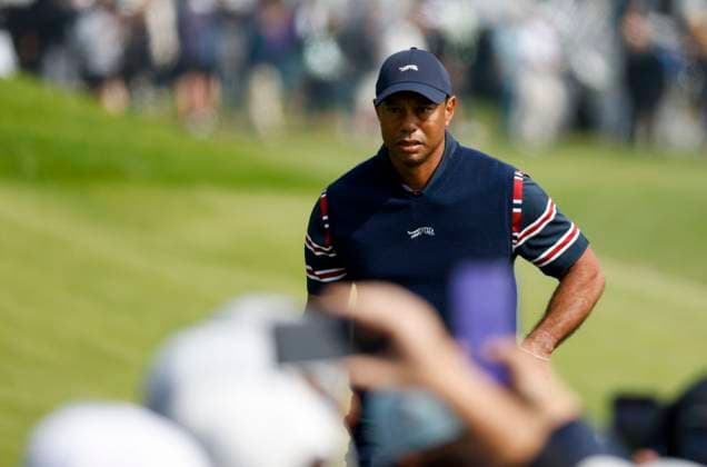 February 16, 2024 Tiger Woods during the second round of the Genesis Invitational at Riviera Country Club in Pacific Palisades, CA. CSM Pacific Palisades United States of America - ZUMAc04_ 20240216_zma_c04_014 Copyright: xCharlesxBausx