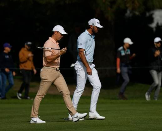 February 16, 2024 Rory McIlroy, of Northern Ireland, and Max Homa during the second round of the Genesis Invitational at Riviera Country Club in Pacific Palisades, CA. CSM Pacific Palisades United States of America - ZUMAc04_ 20240216_zma_c04_093 Copyright: xCharlesxBausx