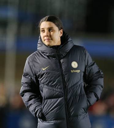 - Chelsea Women v Manchester City Women, Womens Super League, Kingsmeadow Stadium, London, UK - 16th February 2024. Sam Kerr of Chelsea Women. - Chelsea Women v Manchester City Women, Womens Super League, Kingsmeadow Stadium, London, UK - 16th February 2024. London Kingsmeadow Stadium UK Copyright: xDanxWeirx CP_Chelsea_Women_Manchester_City_Women_45