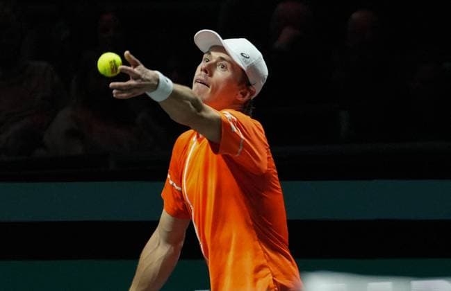 ABN Amro Open - Rotterdam Alex de Minaur of Australia during the ABN Amro Open 2024, ATP, Tennis Herren 500 tennis tournament on February 16, 2024 in Rotterdam, Netherlands - Photo Laurent Lairys ABACAPRESS.COM Rotterdam Netherlands  Copyright: xLairysxLaurent ABACAx