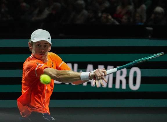 ABN Amro Open - Rotterdam Alex de Minaur of Australia during the ABN Amro Open 2024, ATP, Tennis Herren 500 tennis tournament on February 16, 2024 in Rotterdam, Netherlands - Photo Laurent Lairys ABACAPRESS.COM Rotterdam Netherlands  Copyright: xLairysxLaurent ABACAx