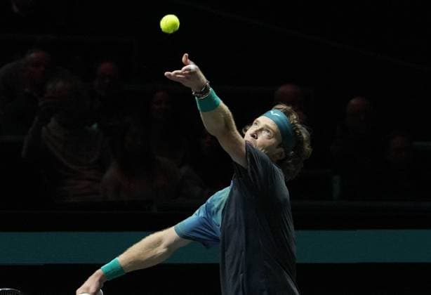 ABN Amro Open - Rotterdam Andrey Rublev of Russia during the ABN Amro Open 2024, ATP, Tennis Herren 500 tennis tournament on February 16, 2024 in Rotterdam, Netherlands. Photo by Laurent Lairys ABACAPRESS.COM Rotterdam Netherlands  Copyright: xLairysxLaurent ABACAx