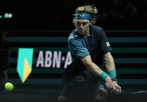 ABN Amro Open - Rotterdam Andrey Rublev of Russia during the ABN Amro Open 2024, ATP, Tennis Herren 500 tennis tournament on February 16, 2024 in Rotterdam, Netherlands. Photo by Laurent Lairys ABACAPRESS.COM Rotterdam Netherlands  Copyright: xLairysxLaurent ABACAx