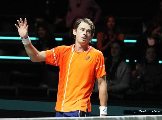 ABN Amro Open - Rotterdam Alex de Minaur of Australia during the ABN Amro Open 2024, ATP, Tennis Herren 500 tennis tournament on February 16, 2024 in Rotterdam, Netherlands - Photo Laurent Lairys ABACAPRESS.COM Rotterdam Netherlands  Copyright: xLairysxLaurent ABACAx
