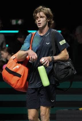 ABN Amro Open - Rotterdam Andrey Rublev of Russia during the ABN Amro Open 2024, ATP, Tennis Herren 500 tennis tournament on February 16, 2024 in Rotterdam, Netherlands. Photo by Laurent Lairys ABACAPRESS.COM Rotterdam Netherlands  Copyright: xLairysxLaurent ABACAx