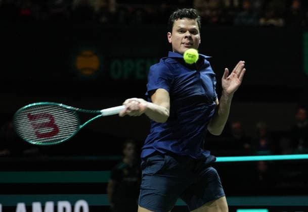 ABN Amro Open - Rotterdam Milos Raonic of Canadaduring the ABN Amro Open 2024, ATP, Tennis Herren 500 tennis tournament on February 16, 2024 in Rotterdam, Netherlands. Photo by Laurent Lairys ABACAPRESS.COM Rotterdam Netherlands  Copyright: xLairysxLaurent ABACAx