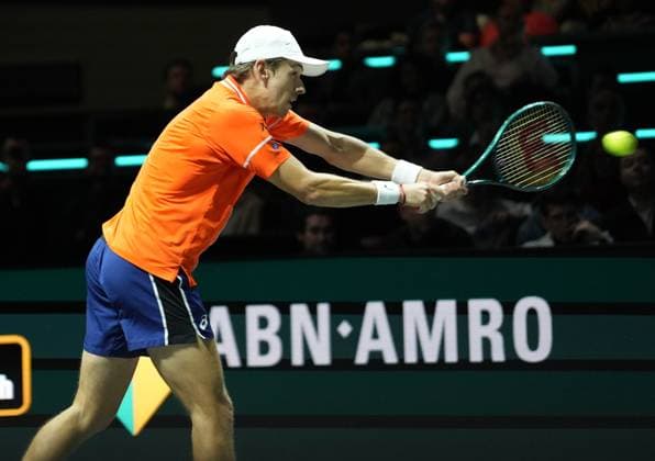 Alexander De Minaur of Australia 1 2 Finale during the ABN Amro Open 2024, ATP, Tennis Herren 500 tennis tournament on February 17, 2024 in Rotterdam, Netherlands - TENNIS : ABN Amro Open 2024 - Rotterdam - 17 02 2024 LaurentLairys Panoramic 
