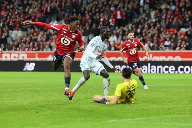 But de Jonathan DAVID (LOSC Lille) lors du match LOSC LILLE vs LE HAVRE, Ligue 1, Decathlon Arena stade Pierre Mauroy, le 17 fà vrier 2024 FOOTBALL : LOSC LILLE vs LE HAVRE - LIGUE 1 - 17 02 2024 LaurentSanson Panoramic