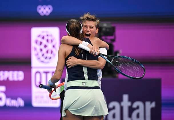 Qatar TotalEnergies Open 2024 Womens Double Final, Luisa Stefani BRA and Demi Schuurs NED vs Caroline Dolehide USA and Desire Krawczyk USA winners Luisa Stefani l, BRA and Demi Schuurs NED